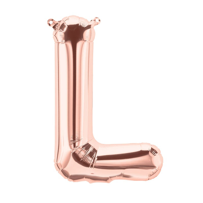16'' Foil Letter L - Rose Gold Packaged Air Fill