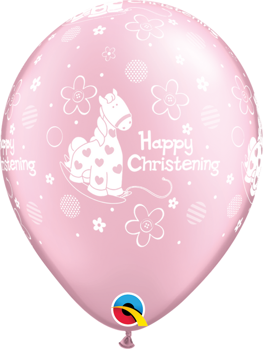 11'' Pearl Pink Christening Soft Pony 25pk