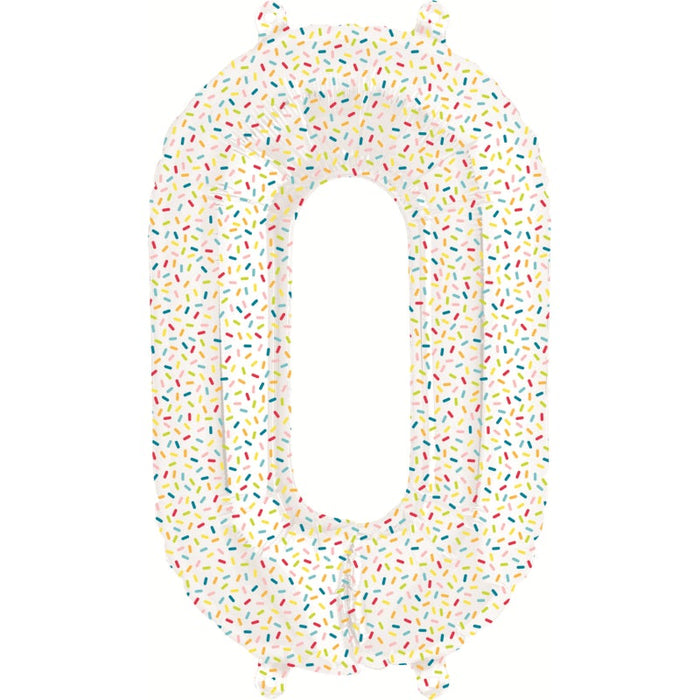 16'' Foil Number 0 - Sprinkles Packaged Air Fill