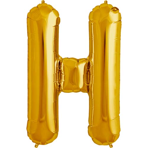 34'' Super Shape Foil Letter H - Gold
