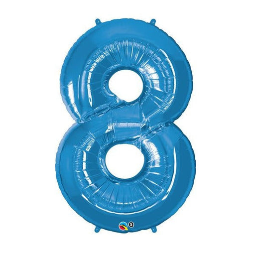 34'' Shape Foil Number 8 - Blue (Qualatex)