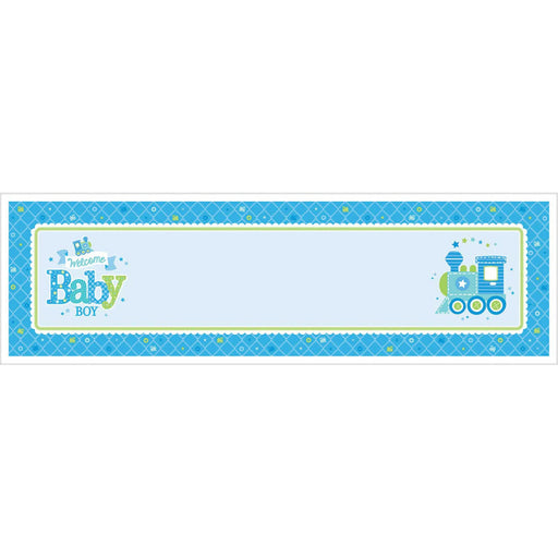 Personalise Banner Welcome Baby Boy 1.65M X 51Cm