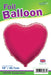 18'' Packaged Heart Fuchsia Foil Balloon