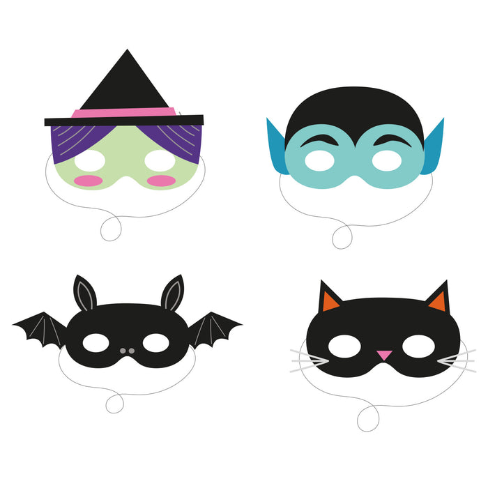 Halloween Cardboard Masks 8pk