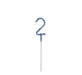 Birthday Blue Glitz Number 2 Sparkler 7"