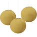 Gold Paper Lanterns 3Ct
