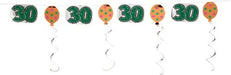 30th Green Foil Garland 3m