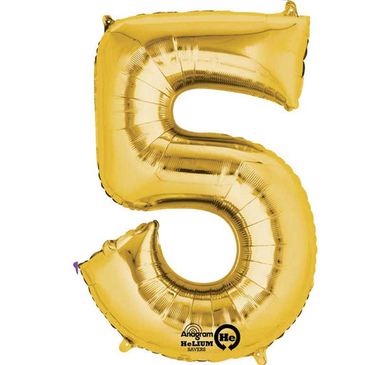 Number 5 Gold Minishape 16"