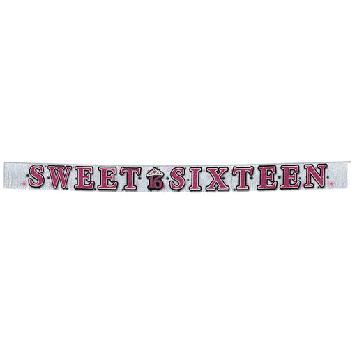 Sweet 16 Fringed Banner 1.5M X 20.3Cm