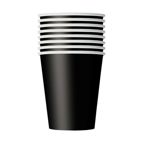 Black Paper Party Cups 8pk