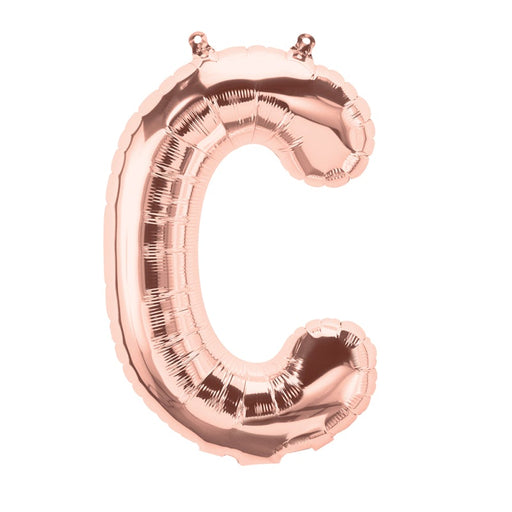 16'' Foil Letter C - Rose Gold Packaged Air Fill