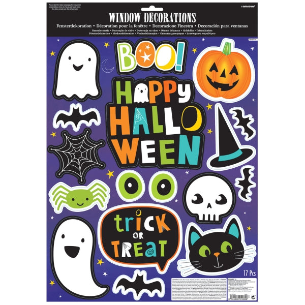 Halloween Window Decorations 17pc