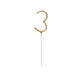 Birthday Gold Glitz Number 3 Sparkler 7"