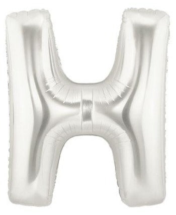 40'' Super Shape Foil Letter H - Silver