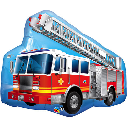 36'' Red Fire Truck Helium Shape Balloon