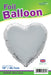 18'' Packaged Heart Silver Foil Balloon