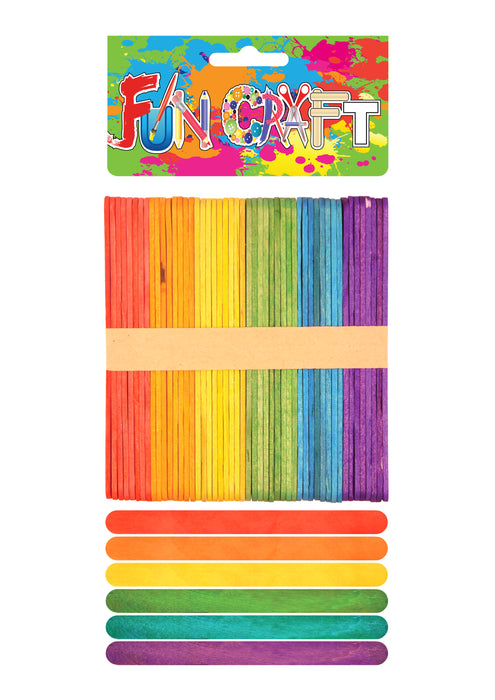 Colourful Wooden Craft Sticks Kit (11.3cm)