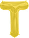34'' Super Shape Foil Letter T - Gold