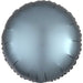 18 Inch Round Satin Steel Blue Plain Foil (Flat)
