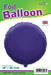 Oaktree UK Foil Balloon Purple Round Balloon 18 Inch