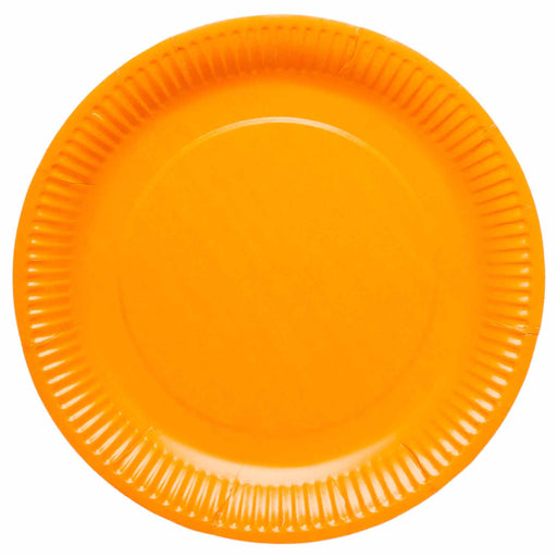 Pumpkin Orange Round Paper 23cm 8pk