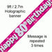 Foil Banner 80th Birthday Pink