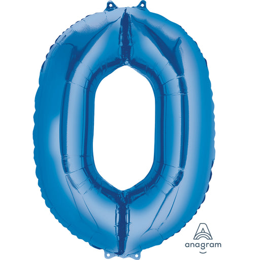 34'' Shape Foil Number 0 - Blue (Anagram)