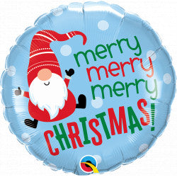 Gnome Merry Christmas 18 '' Round Foil