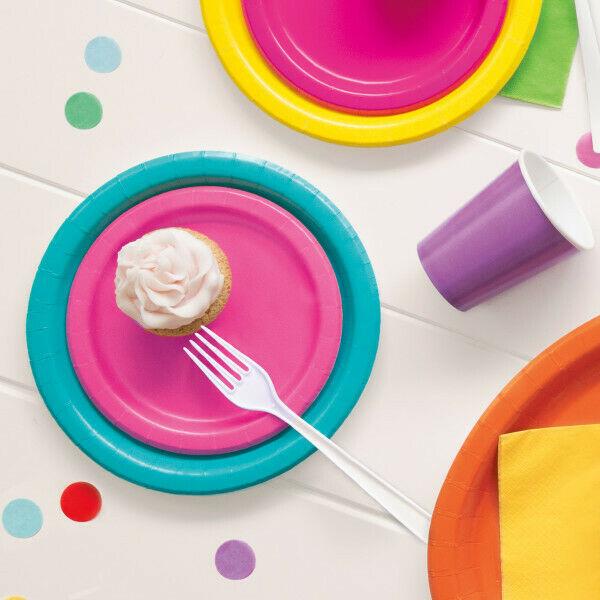 Hot Pink Paper Dessert Plates 8pk