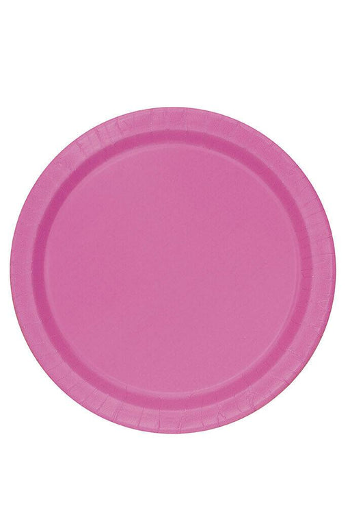 Hot Pink Paper Dessert Plates 8pk