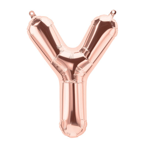 16'' Foil Letter Y - Rose Gold Packaged Air Fill