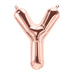 16'' Foil Letter Y - Rose Gold Packaged Air Fill