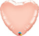 36 Inch Heart Rose Gold Plain Foil (Flat)