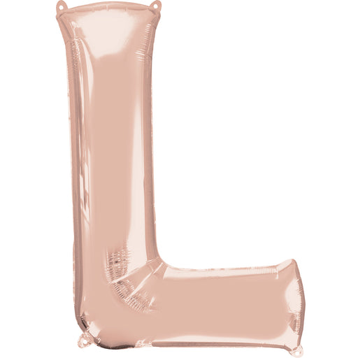 16'' Foil Letter L - Rose Gold Packaged Air Fill (Anagram)