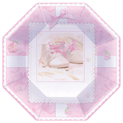 Plate 25.4'' M Oct Tiny Bls Pink