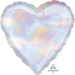 18 Inch Heart Iridescent Plain Foil (Flat)