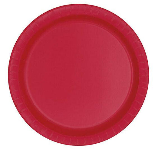 Red Paper Dessert Plates 8pk