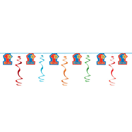 Garland Primary 1st Bday Swirl