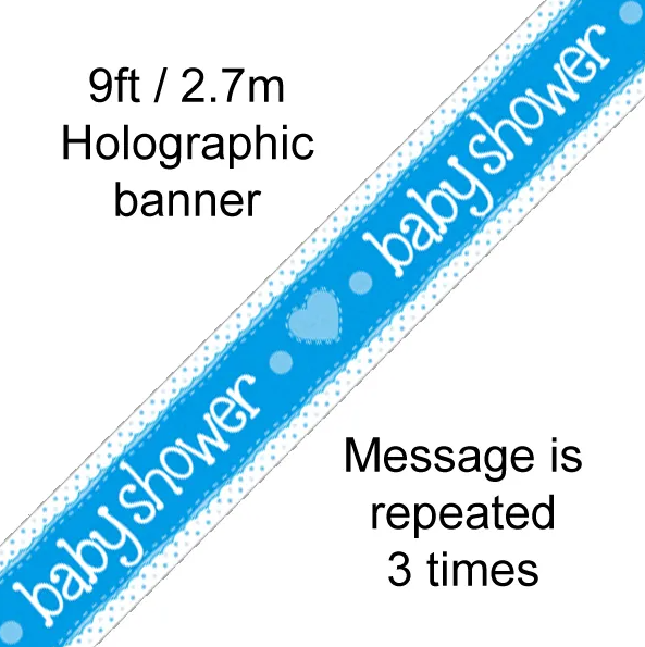 Foil Banner Baby Shower Blue