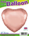 18'' Packaged Rose Gold Heart Foil Balloon