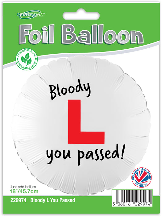 Bloody 'L' You Passed! 18 Inch Foil
