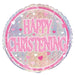 Pink Christening Prism Round Foil Balloon 18''