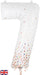 34" Number 7 Sparkling Fizz Holographic Rose Gold