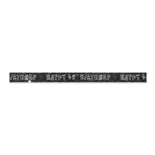 Glitz Black 90th Prismatic Banner 12Ft
