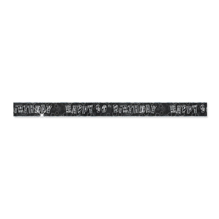 Glitz Black 90th Prismatic Banner 12Ft