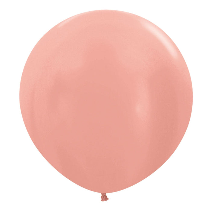 Sempertex Latex Balloons 24 Inch (3pk) Metallic Rose Gold