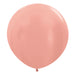 Sempertex Latex Balloons 24 Inch (3pk) Metallic Rose Gold