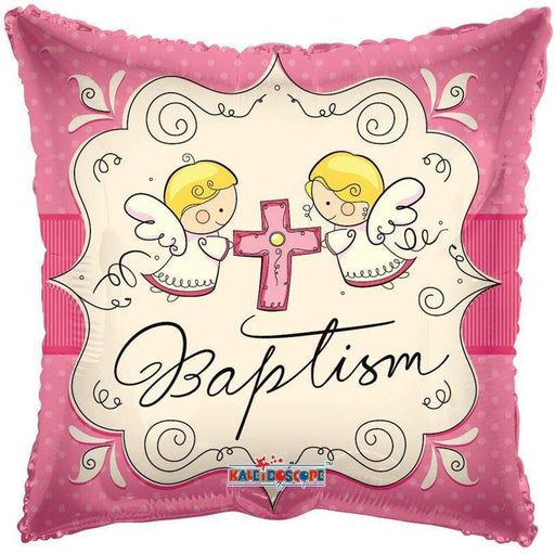18'' Foil Cute Angels Baptism Girl