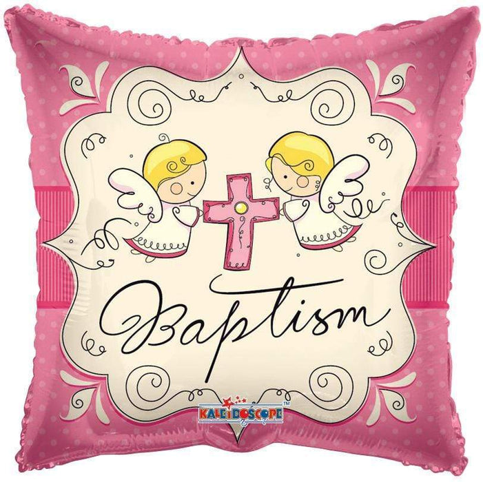 18'' Foil Cute Angels Baptism Girl