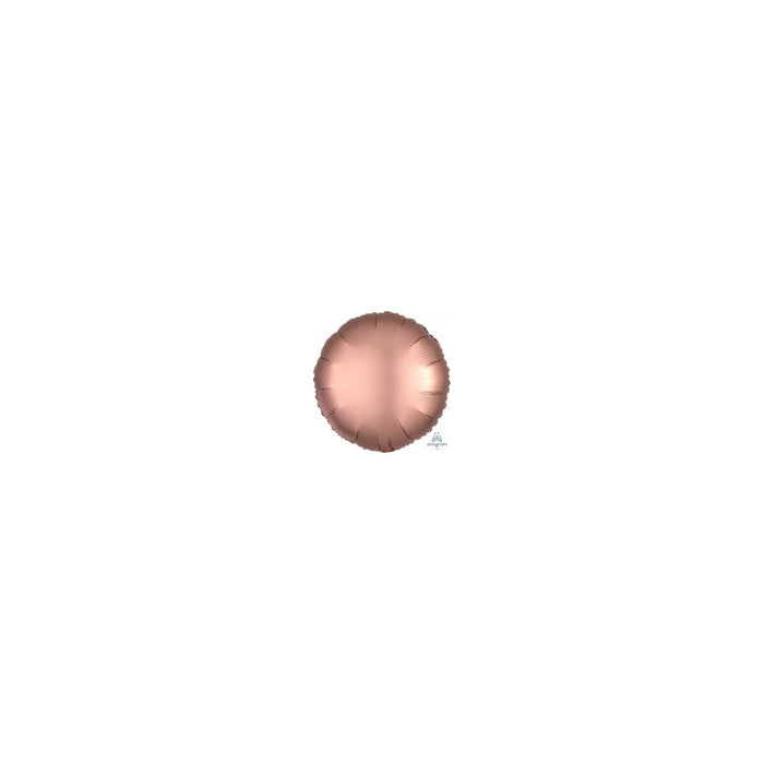18'' Round Satin Rose Copper Plain Foil